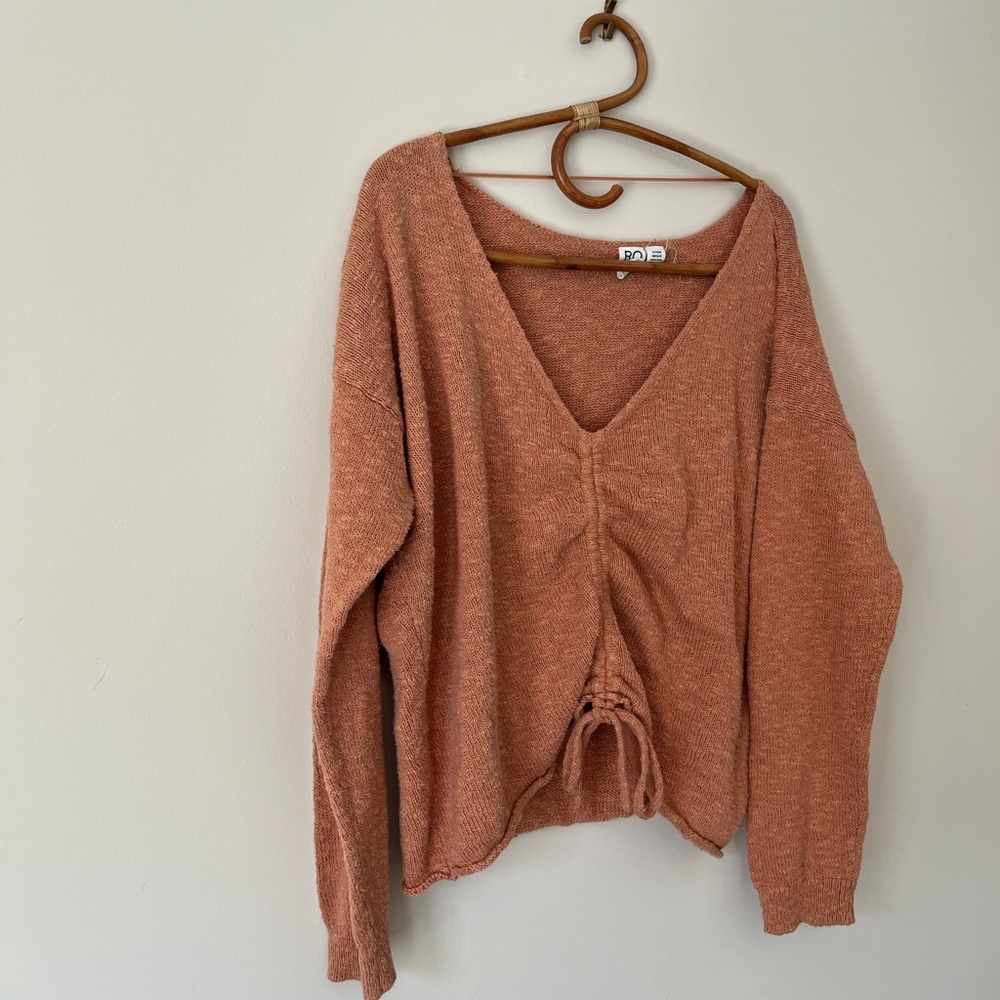 Roxy Rolling Hills Orange Pullover Sweater View 4